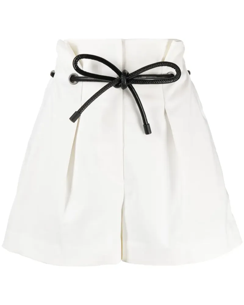 3.1 phillip lim High-Waist-Shorts mit Kordelzug - Weiß Weiß