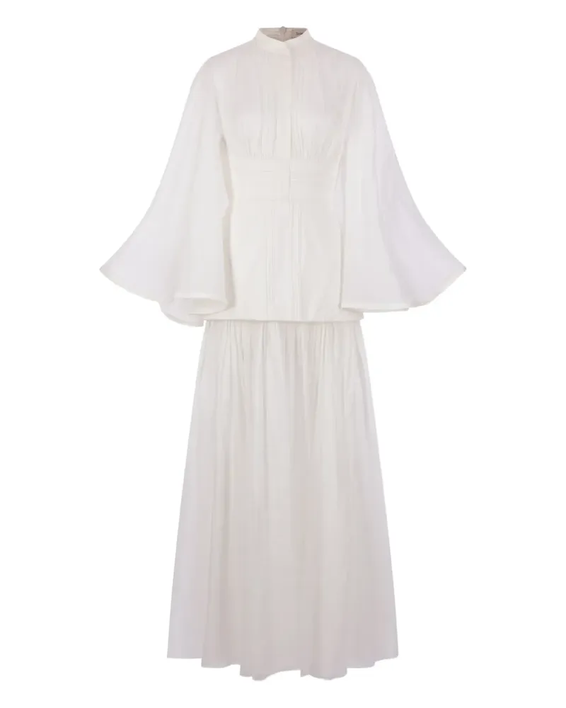 Zimmermann pleated dress - Weiß Weiß