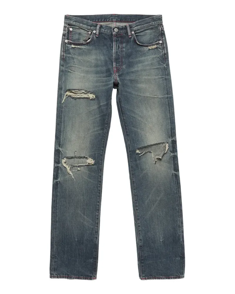 Acne Studios re-edition worn jeans - 1996M mid waist straight leg - Blau Blau