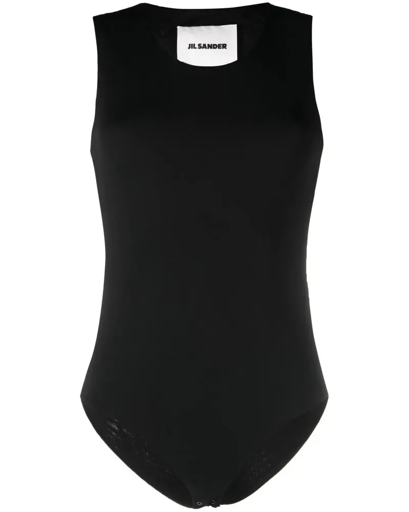 Jil Sander Top mit rundem Ausschnitt - Schwarz Schwarz