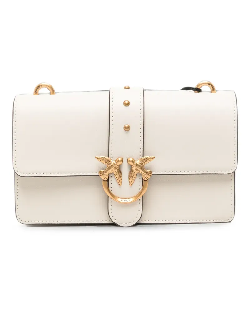 Pinko mini Love One leather crossbody bag - Nude Nude