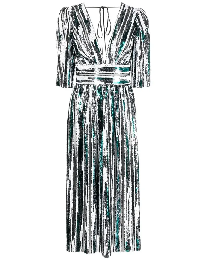 V:PM ATELIER Kleid mit Pailletten - Weiß Weiß