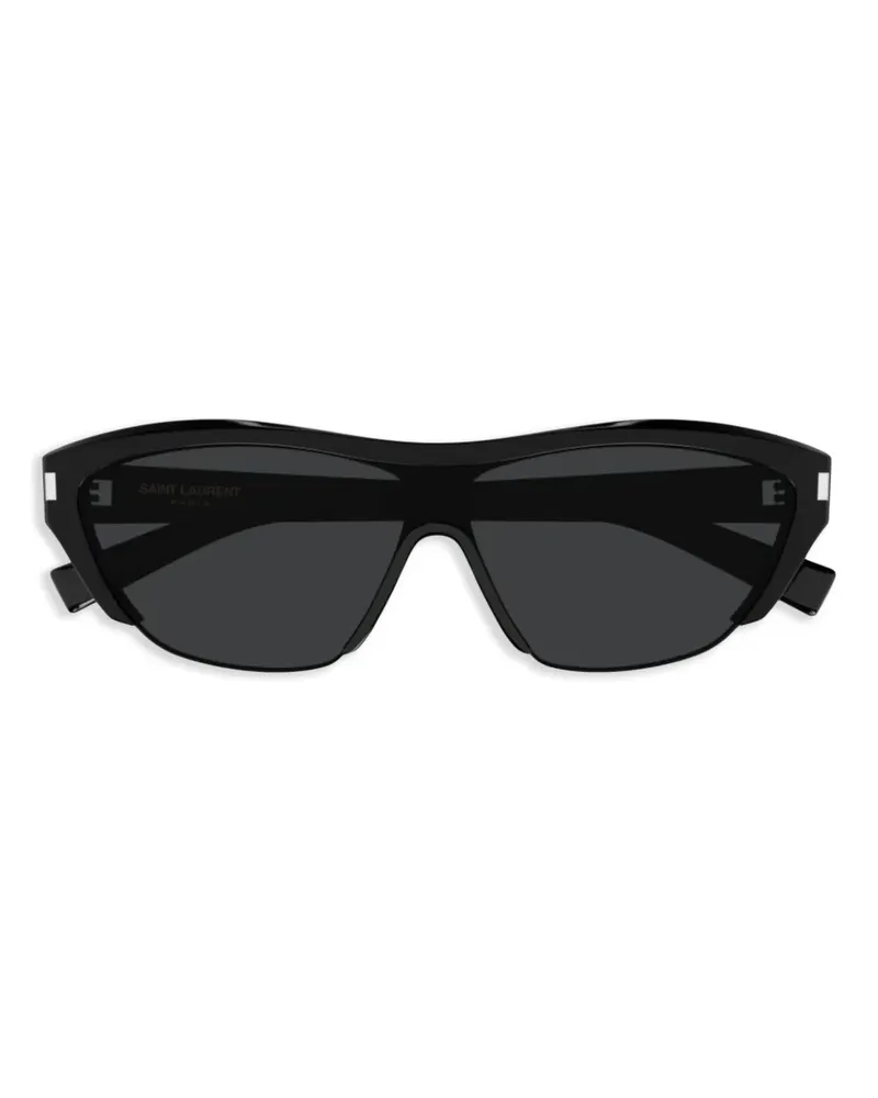 Saint Laurent Sonnenbrille mit Logo-Print - Schwarz Schwarz