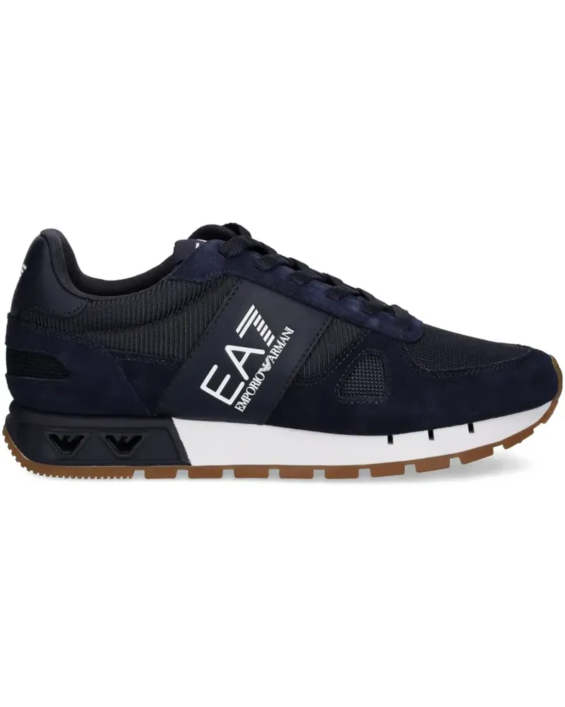 EA7 Sneakers mit Logo-Print - Blau Blau