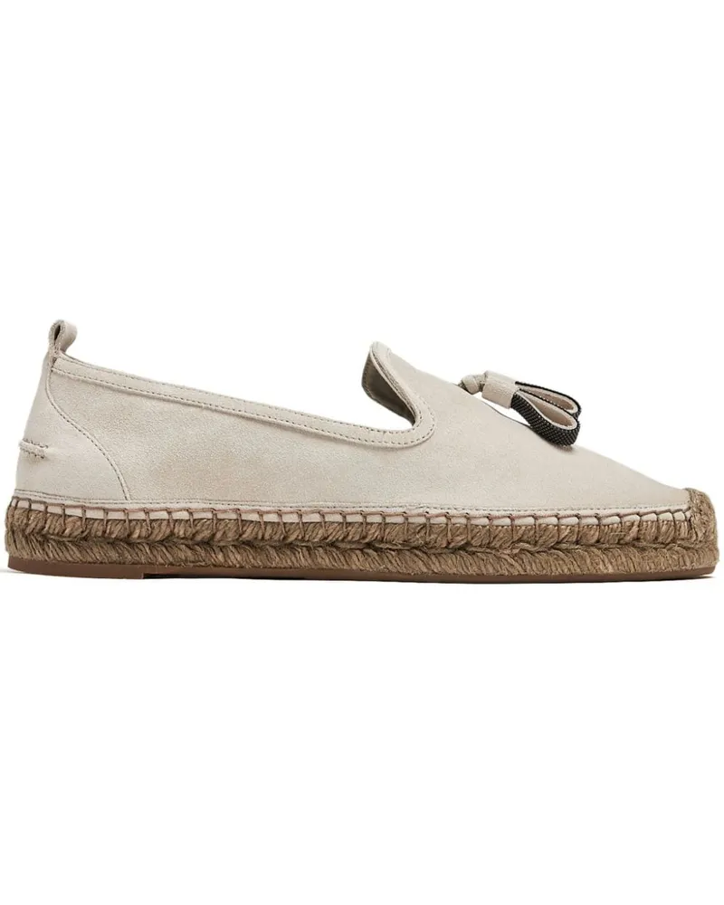 Brunello Cucinelli Espadrilles aus Wildleder - Nude Nude