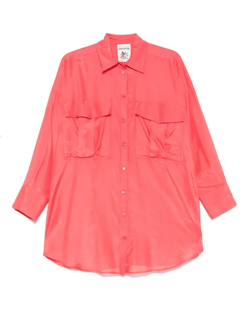 Semicouture Semi-transparente Tunika - Rosa Rosa