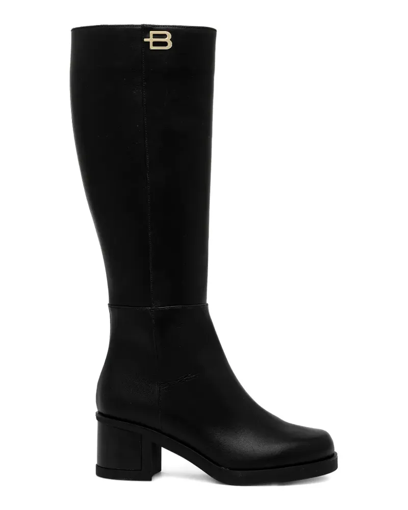 Baldinini leather knee-high boots - Schwarz Schwarz