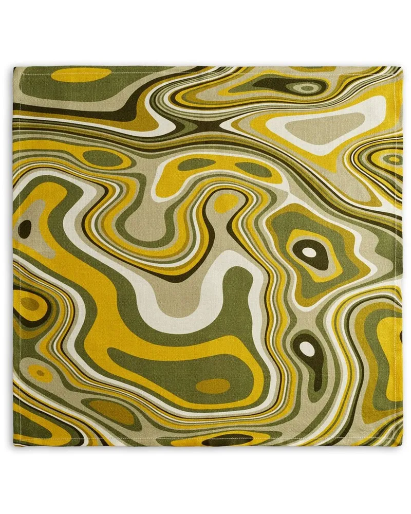 L’OBJET Set aus vier Sateen Waves Servietten - Grün Grün
