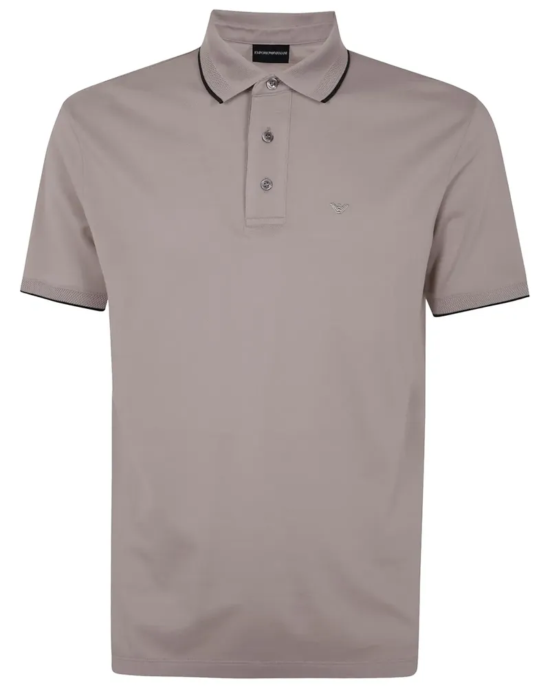 Emporio Armani Poloshirt mit Logo-Stickerei - Nude Nude