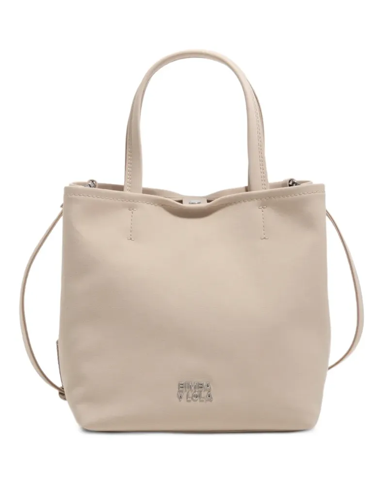 BIMBA Y LOLA Mittelgroße Tote Bag mit Logo - Nude Nude