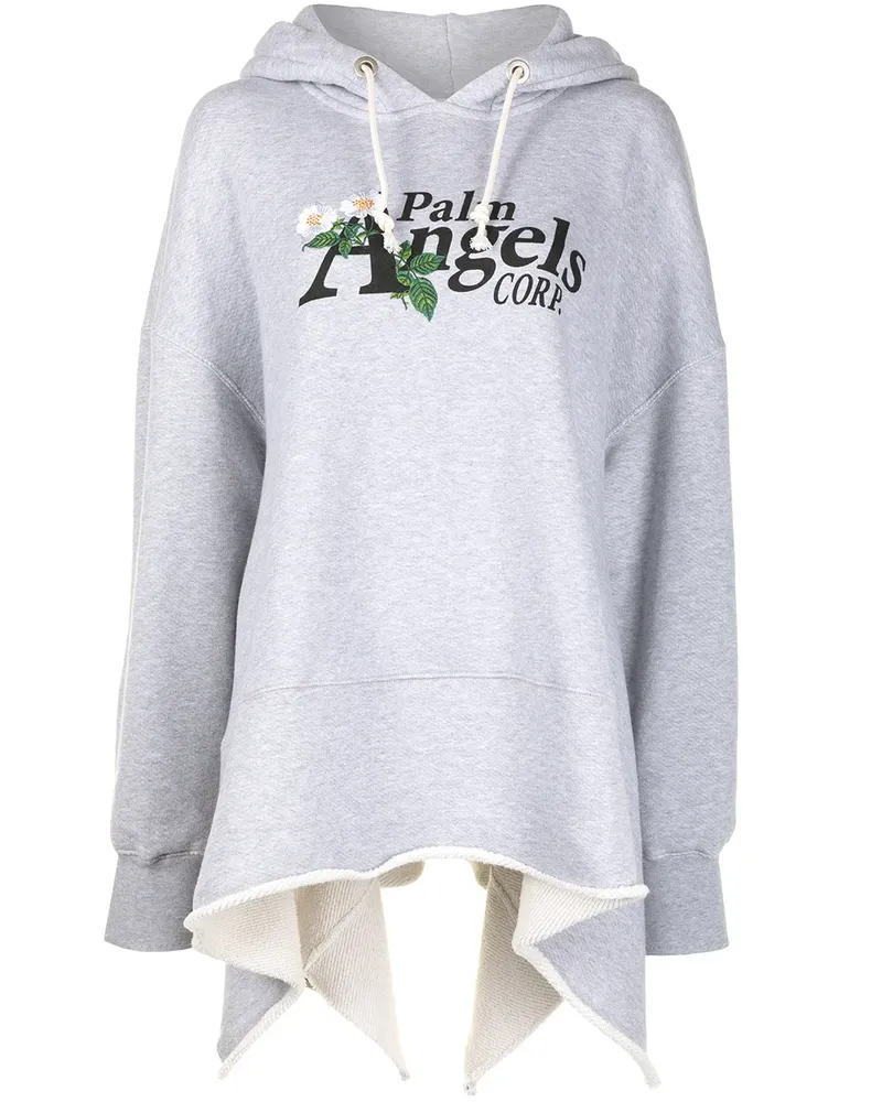 Palm Angels Hoodie mit Zipfelsaum - Grau Grau
