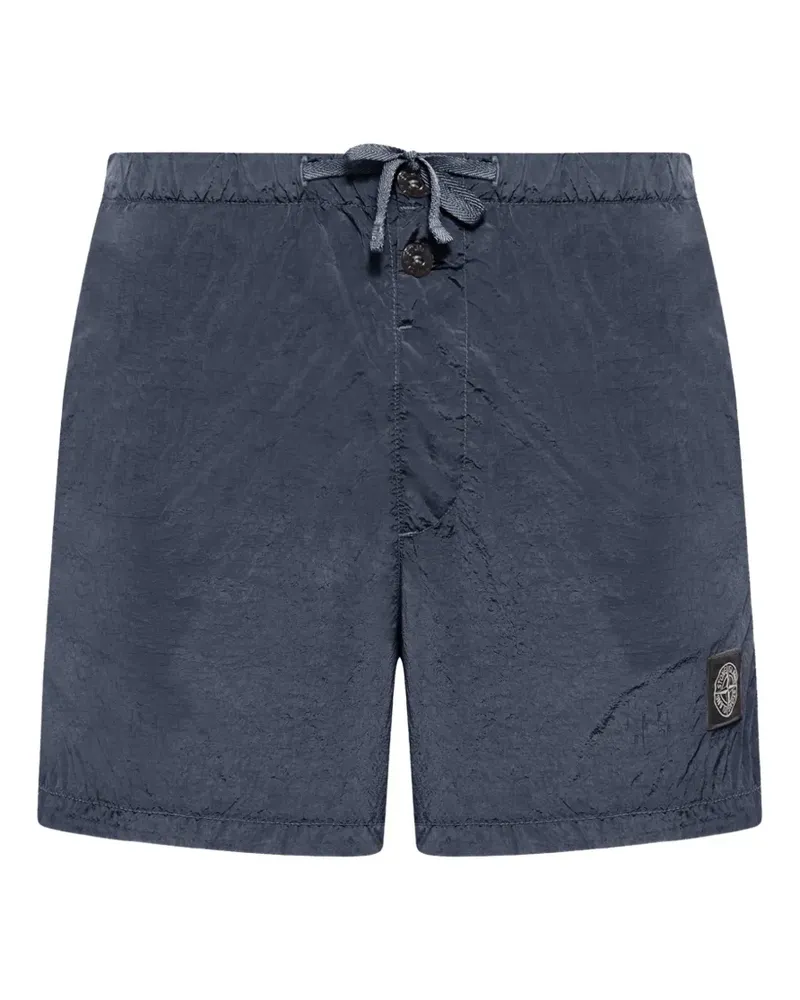 Stone Island Compass logo-patch swim shorts - Blau Blau