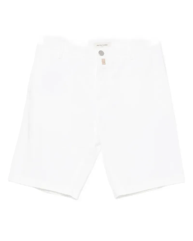 Jacob Cohën logo-patch shorts - Weiß Weiß
