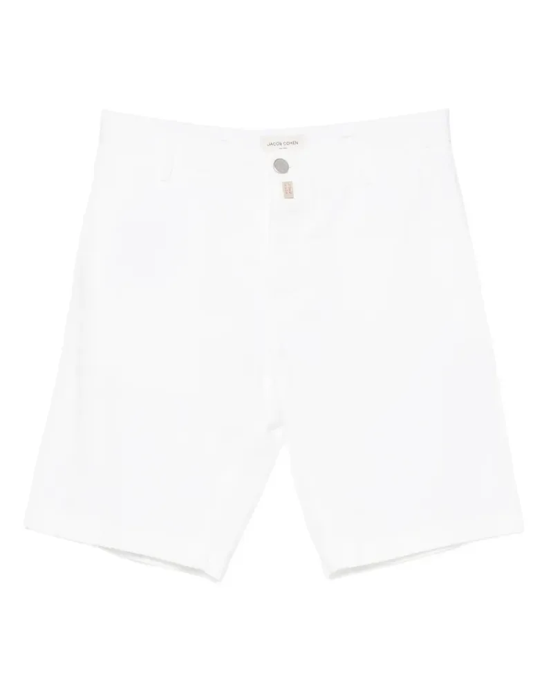 Jacob Cohën logo-patch shorts - Weiß Weiß