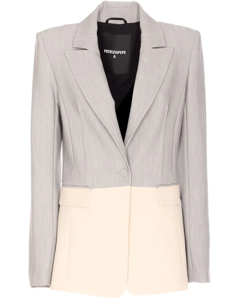 Patrizia Pepe Sakko in Colour-Block-Optik - Grau Grau