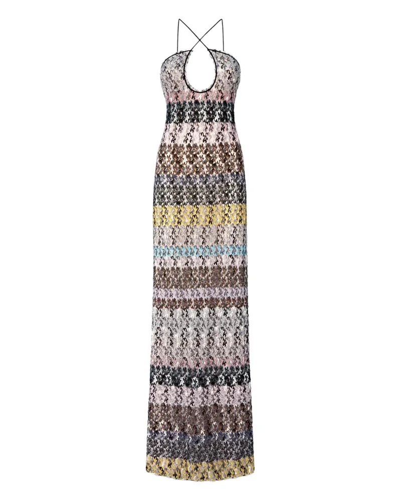 Missoni Gemustertes Maxikleid mit überkreuzten Trägern - Nude Nude