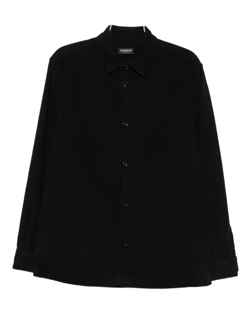 Dondup Hemd mit Brusttasche - Schwarz Schwarz
