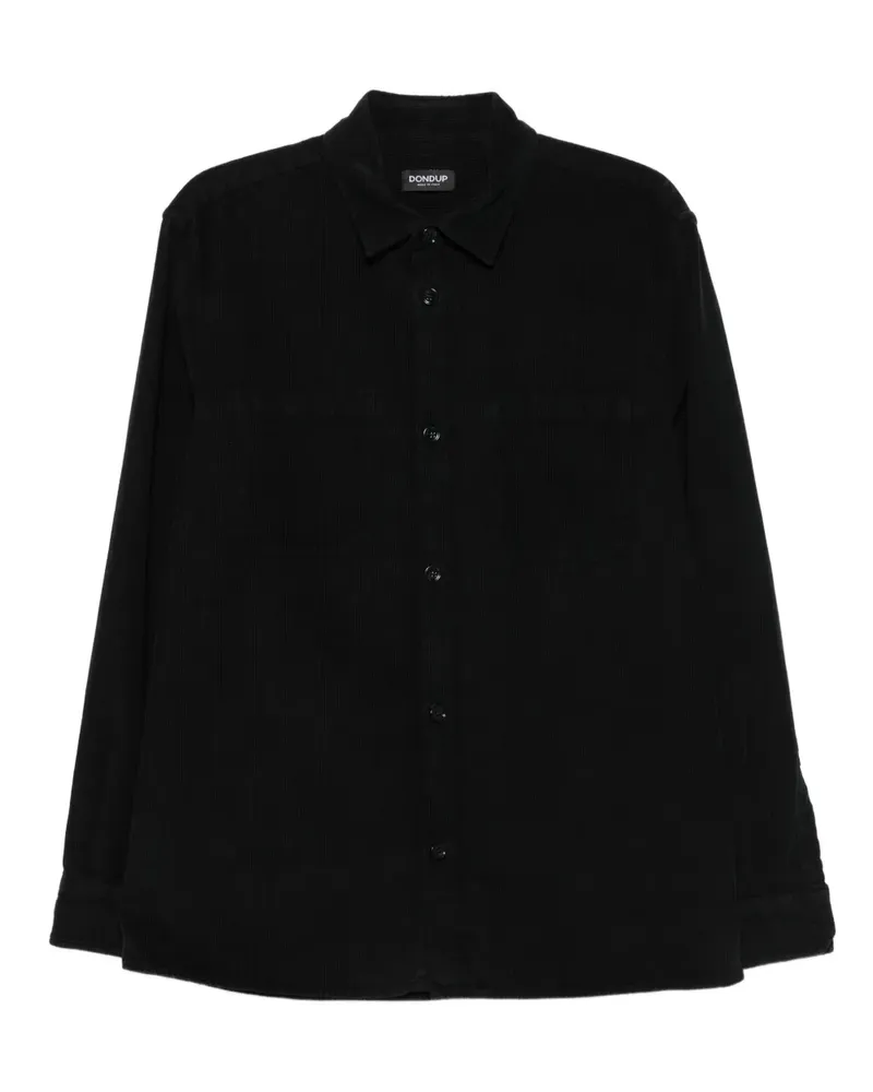 Dondup Hemd mit Brusttasche - Schwarz Schwarz