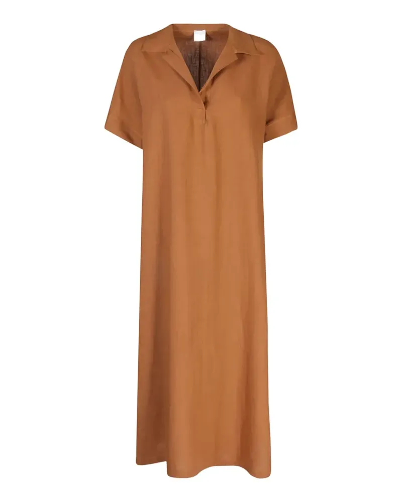 Eleventy short-sleeve linen maxi dress - Braun Braun