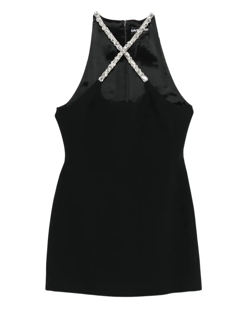 David Koma Neckholder-Kleid mit Kristallen - Schwarz Schwarz