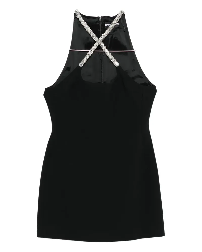 David Koma crystal-embellished halterneck dress - Schwarz Schwarz