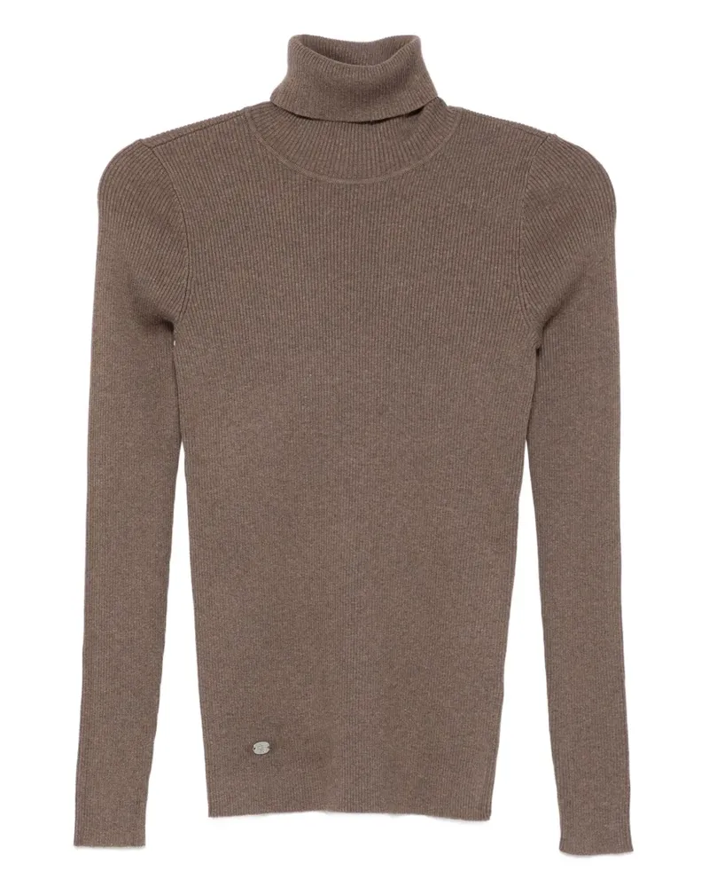 Ralph Lauren Gerippter Rollkragenpullover - Nude Nude