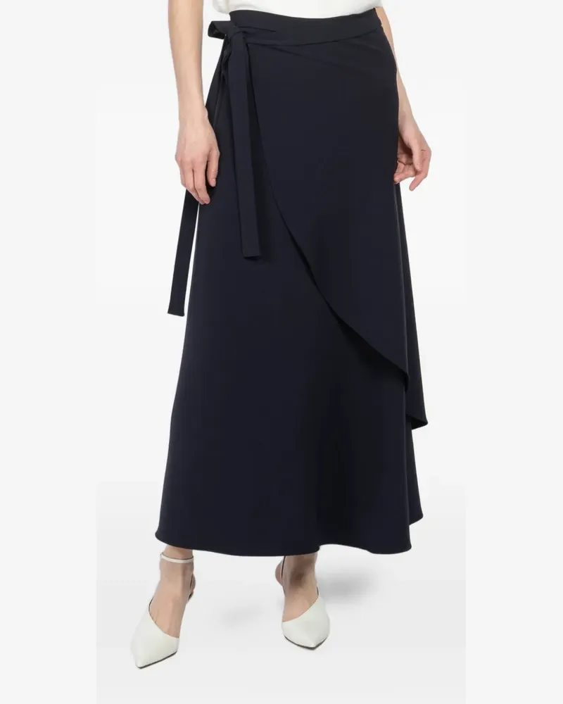Peter Cohen wrap-style maxi skirt - Blau Blau
