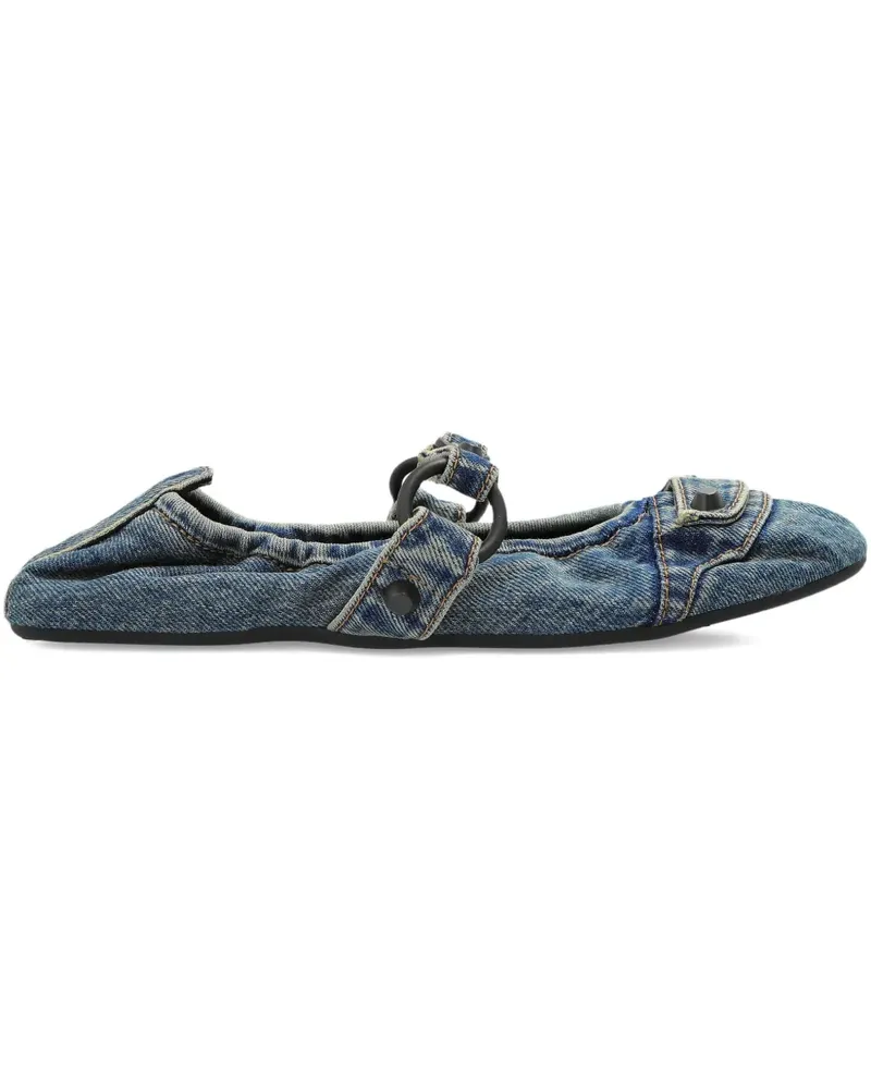 Balenciaga Ballerinas mit Ringdetail - Blau Blau