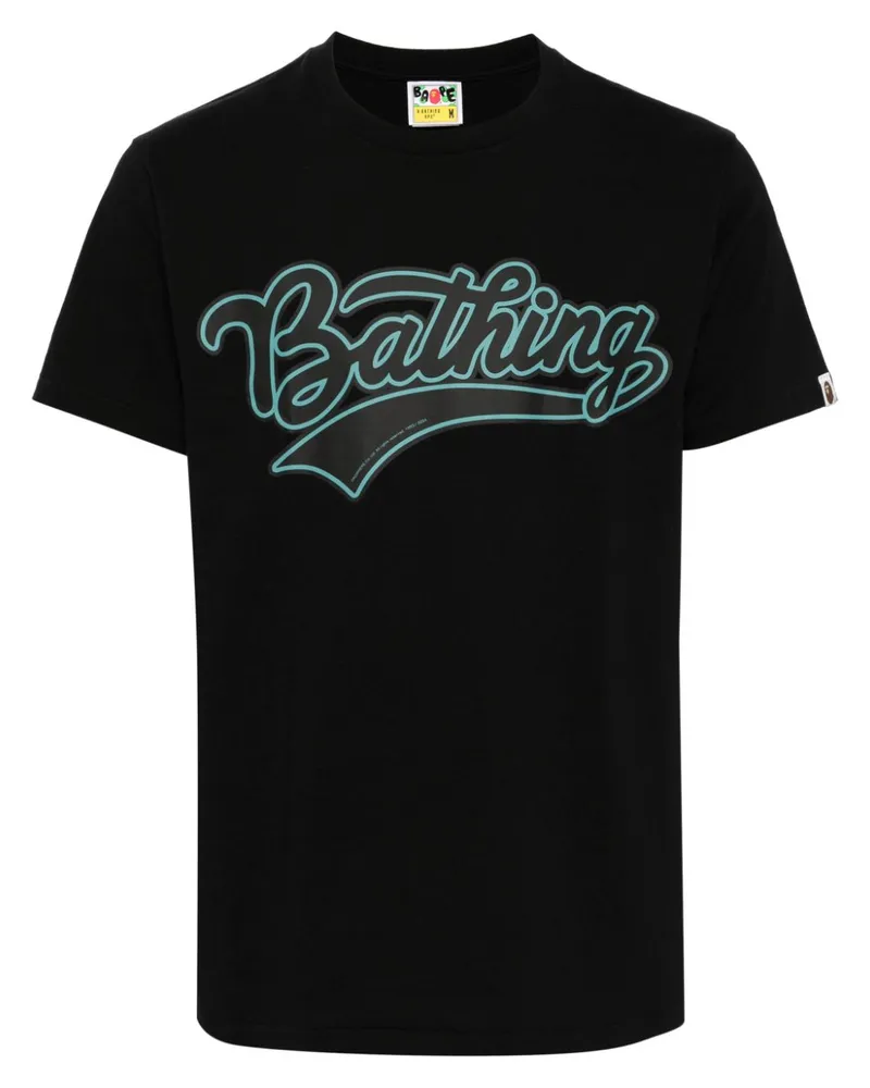 BAPE T-Shirt mit Logo-Print - Schwarz Schwarz