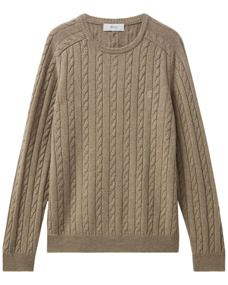 Pringle of Scotland Pullover mit Zopfmuster - Nude Nude