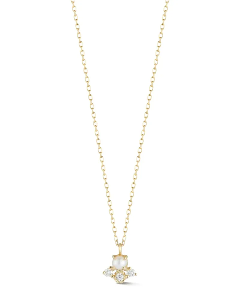 MATEO The Little Things pearl and diamond necklace - Gold Gold