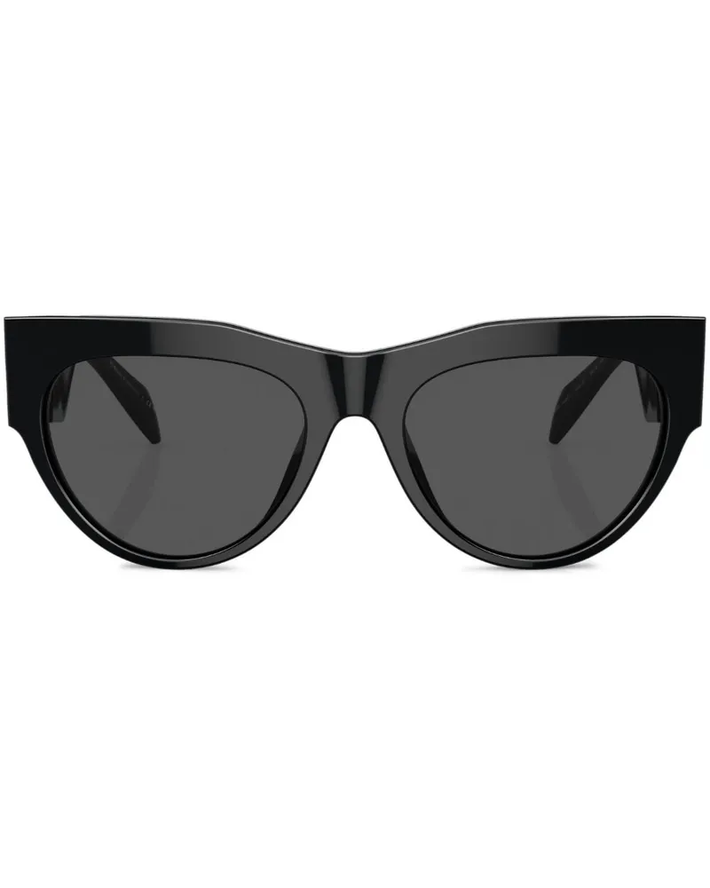 Versace Sonnenbrille mit Oversized-Gestell - Schwarz Schwarz