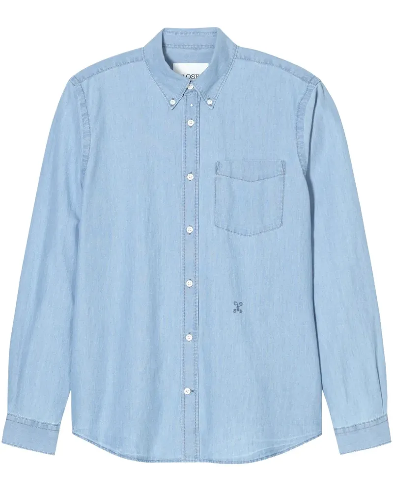 Closed Hemd mit Button-down-Kragen - Blau Blau