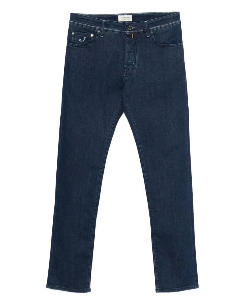 Jacob Cohën Jeans mit Logo-Stickerei - Blau Blau