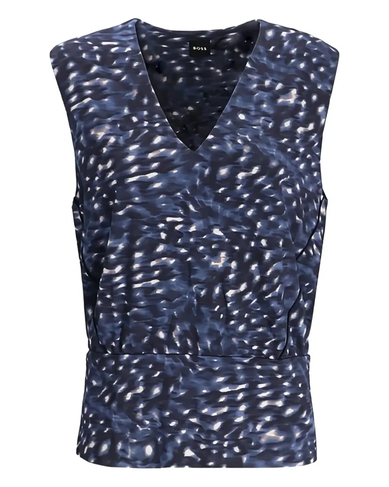 HUGO BOSS Oberteil mit V-Ausschnitt - Blau Blau