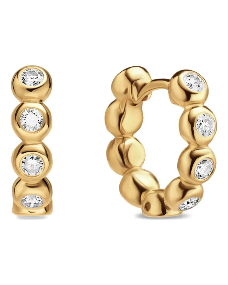 David Yurman Creolen mit Zargenfassung - Gold Gold