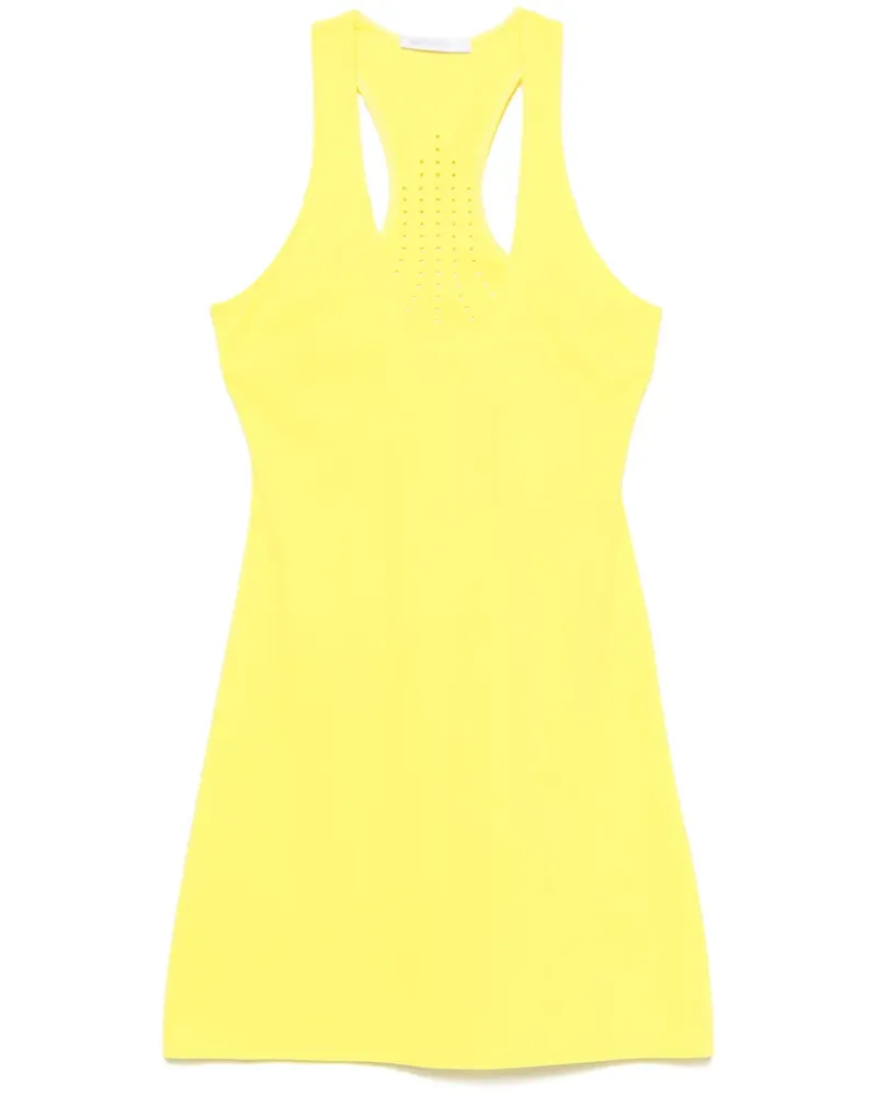 Patrizia Pepe Minikleid mit perforiertem Logo - Gelb Gelb