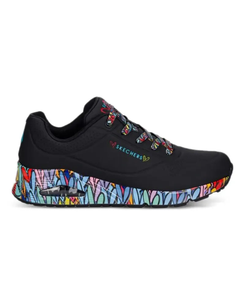 Skechers Street Uno Ravaged Love lace-up sneakers - Schwarz Schwarz