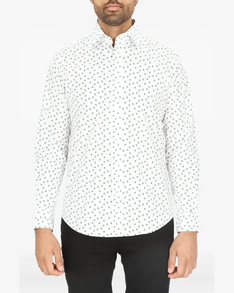 Scotch&Soda Hemd mit Stern-Print - Weiß Weiß