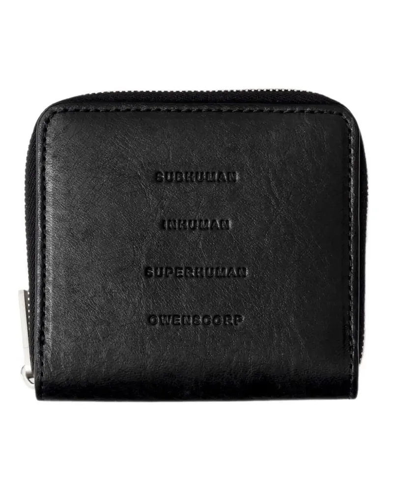 Rick Owens Portemonnaie aus schwarzem Lammleder Schwarz