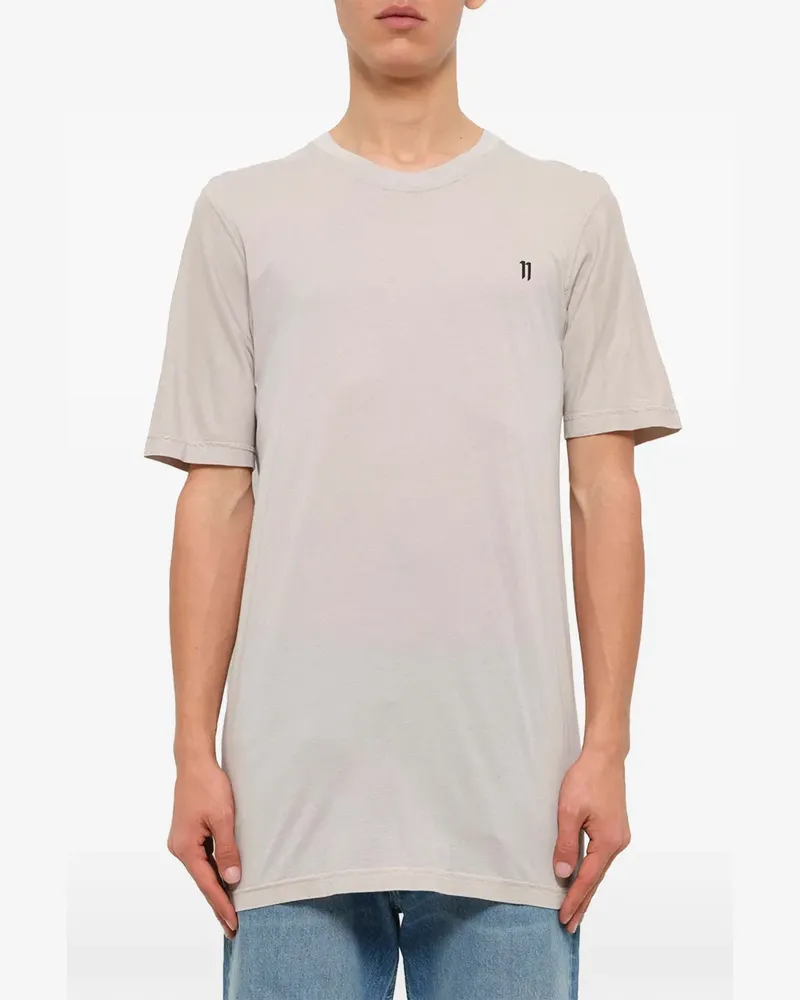 Boris Bidjan Saberi T-Shirt mit grafischem Print - Grau Grau