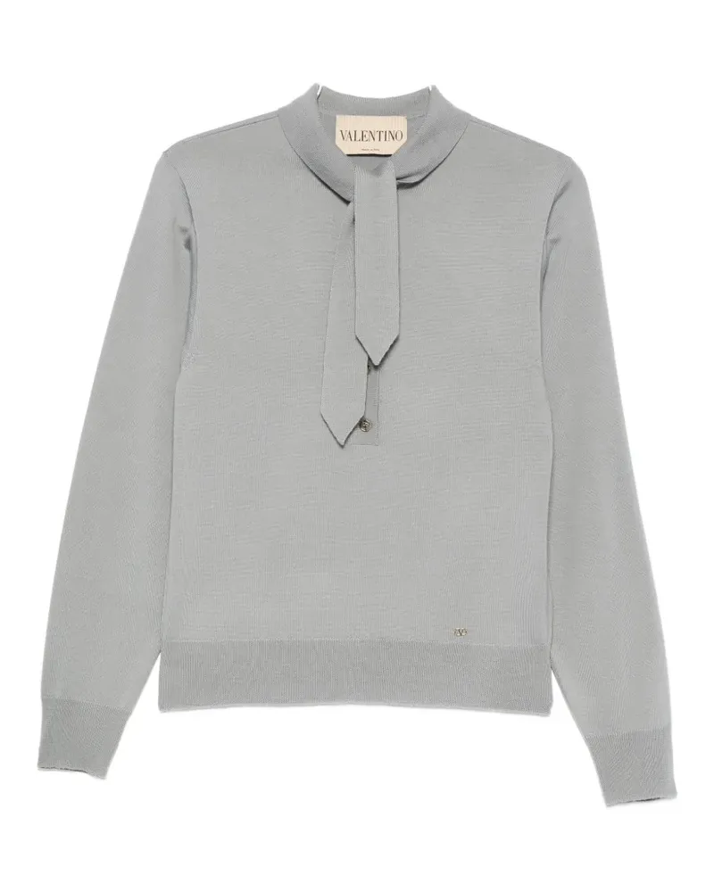 Valentino Garavani tie-neck button-up polo shirt - Grau Grau