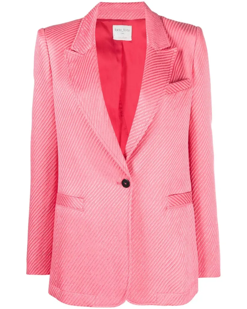 forte_forte Gestreifter Blazer Rosa