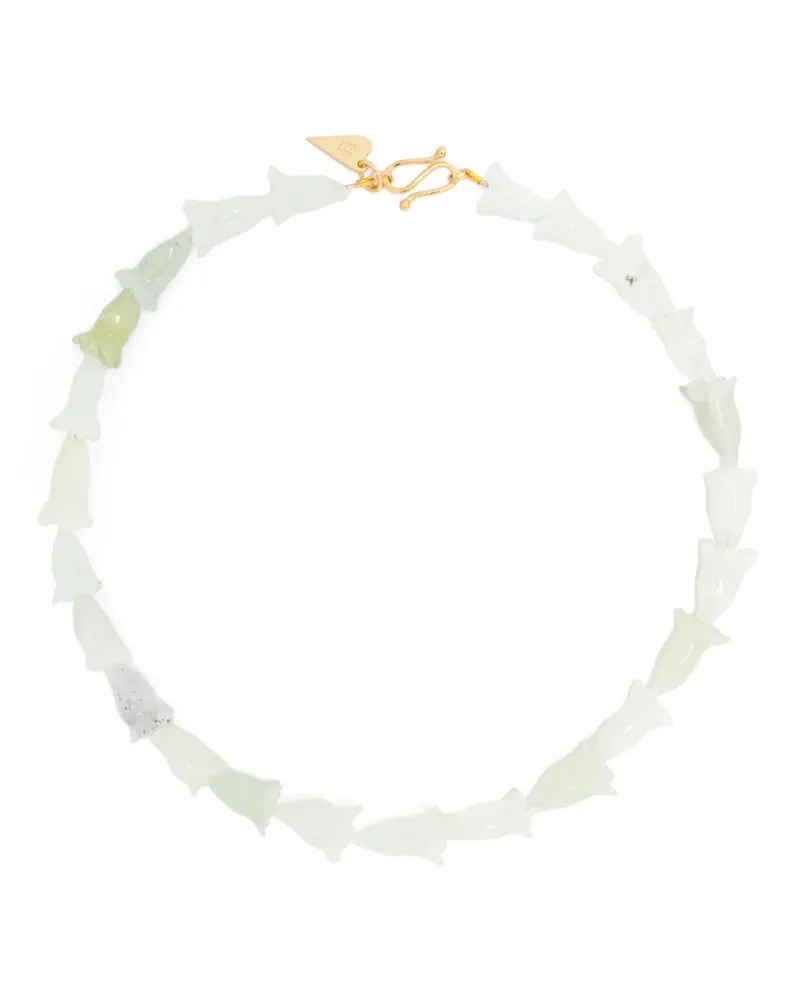 forte_forte Halskette mit Blumenperlen - Gold Gold