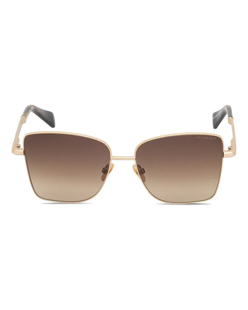 AllSaints Eckige Stella Sonnenbrille - Gold Gold