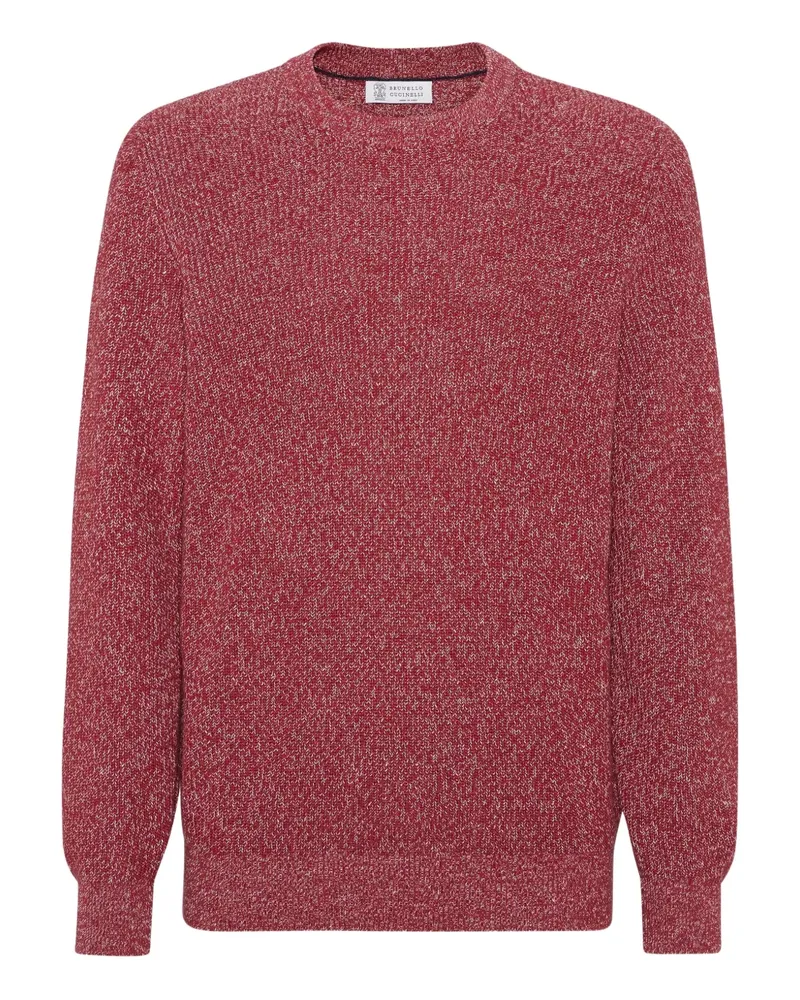 Brunello Cucinelli Zweifarbiger Pullover - Rot Rot