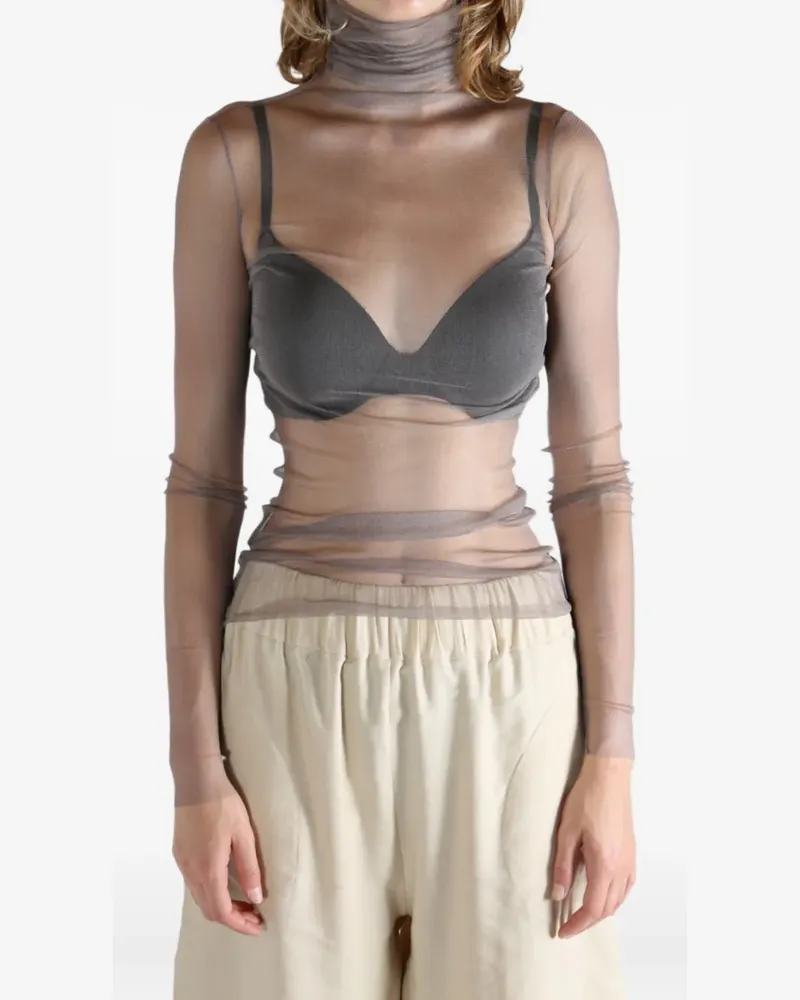 Cortana turtleneck T-shirt - Grau Grau