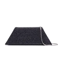 Amina Muaddi Metallische Superamini Yigit Clutch Blau