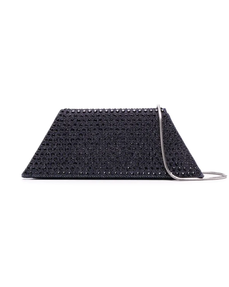 Amina Muaddi Verzierte Superamini Yigit Clutch - Blau Blau