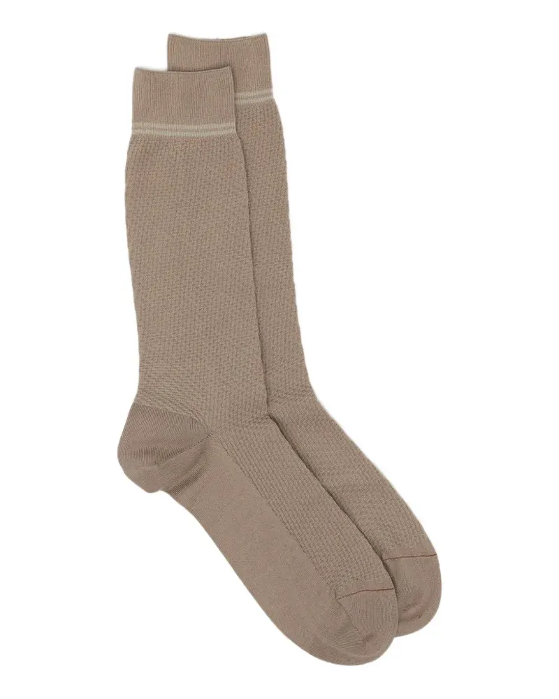 Ermenegildo Zegna textured-knit socks - Nude Nude